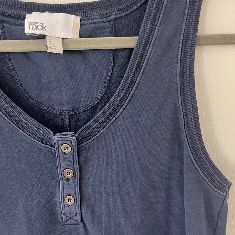 Navy Blue Sleeveless Midi Dress - Picture 2 of 2